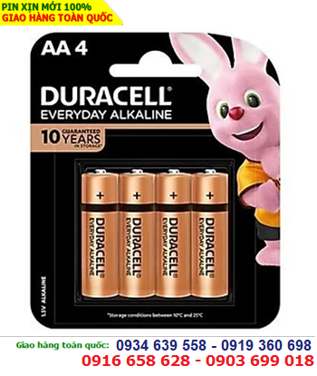 Duracell MN1500BP2; Pin tiểu AA Duracell MN1500 Alkaline 1.5v (Loại vỉ 4viên) MẪU MỚI